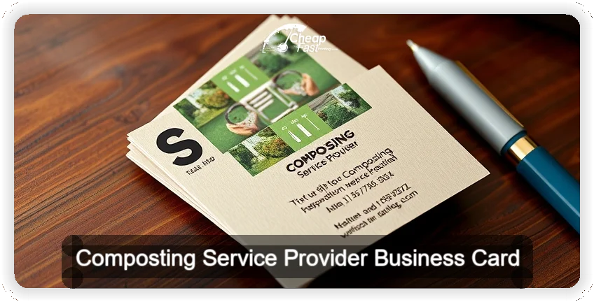 Composting Service Provider business card design sample