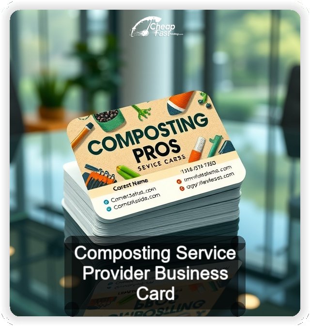 Composting Service Provider business card design sample