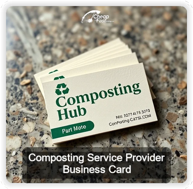 Composting Service Provider business card design sample