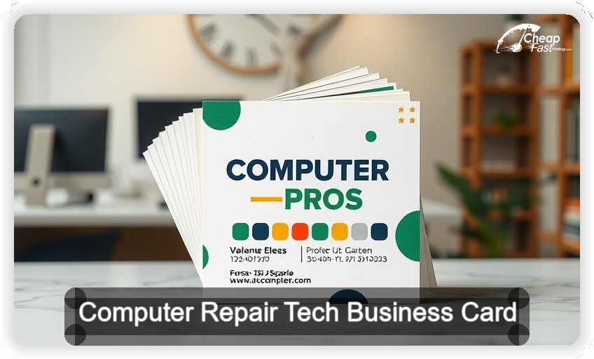 Computer Repair Tech business card design sample