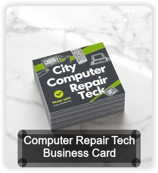 Computer Repair Tech business card design sample