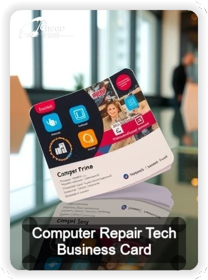 Computer Repair Tech business card design sample