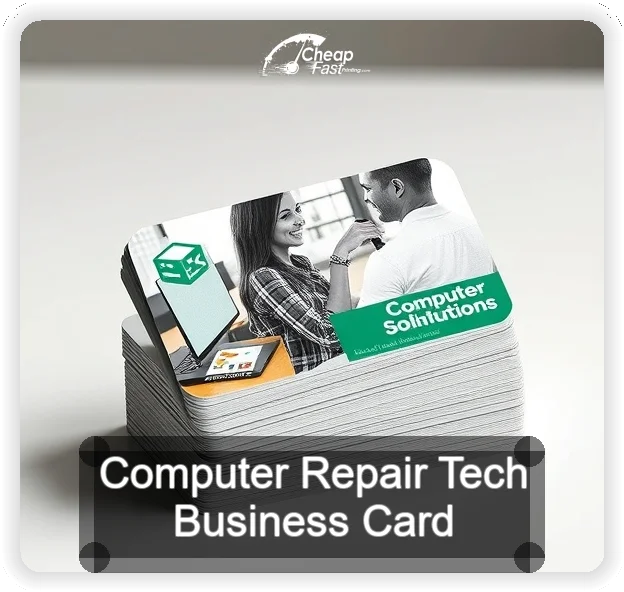 Computer Repair Tech business card design sample