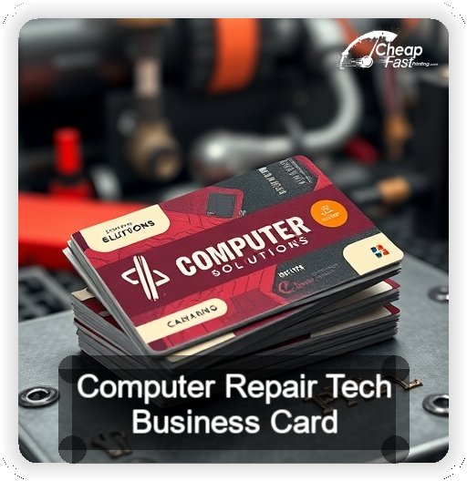 Computer Repair Tech business card design sample