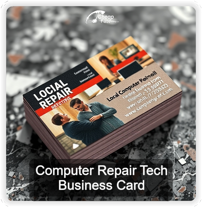 Computer Repair Tech business card design sample