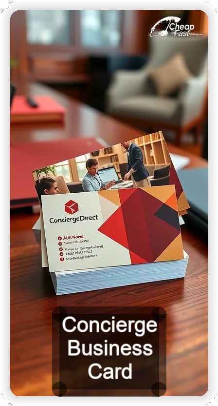 Concierge business card design sample