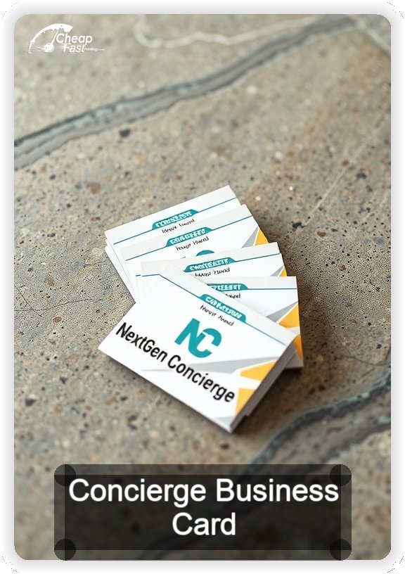 Concierge business card design sample