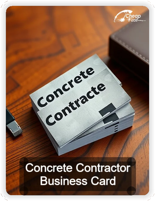 Concrete Contractor business card design sample