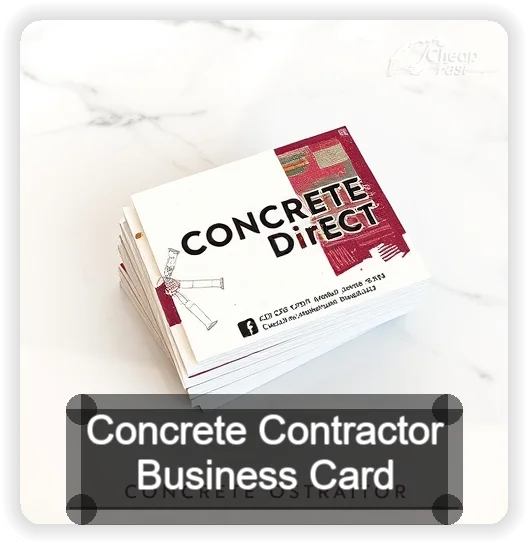 Concrete Contractor business card design sample