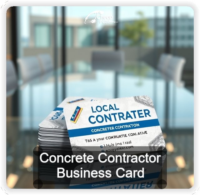 Concrete Contractor business card design sample