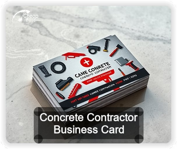 Concrete Contractor business card design sample