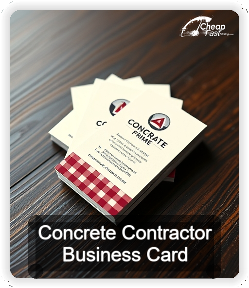 Concrete Contractor business card design sample