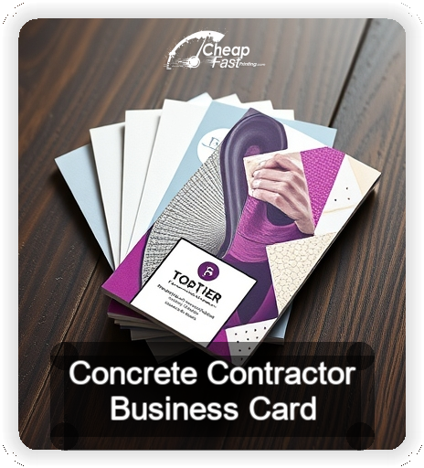 Concrete Contractor business card design sample