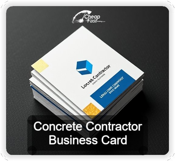Concrete Contractor business card design sample