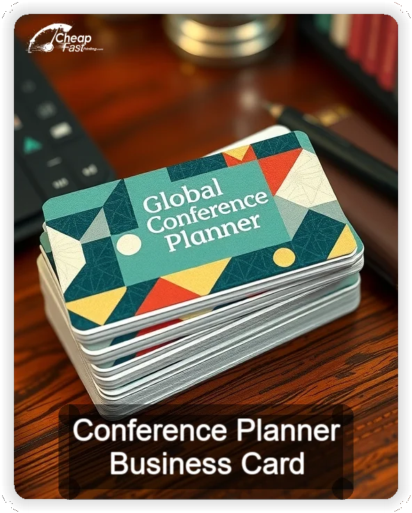 Conference Planner business card design sample