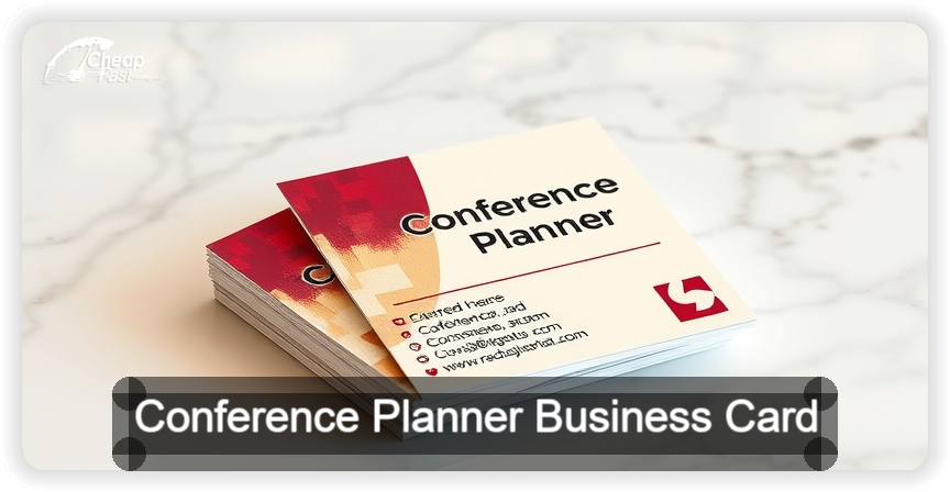 Conference Planner business card design sample