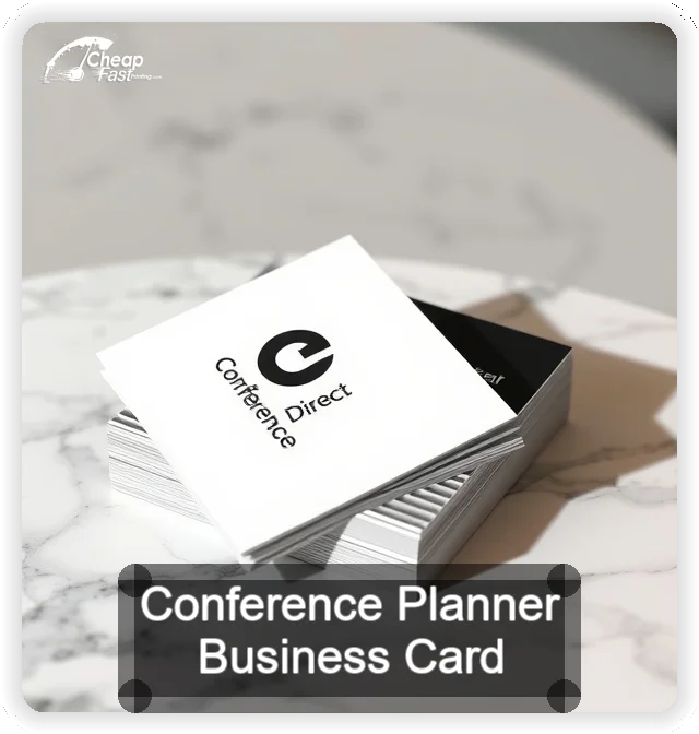 Conference Planner business card design sample