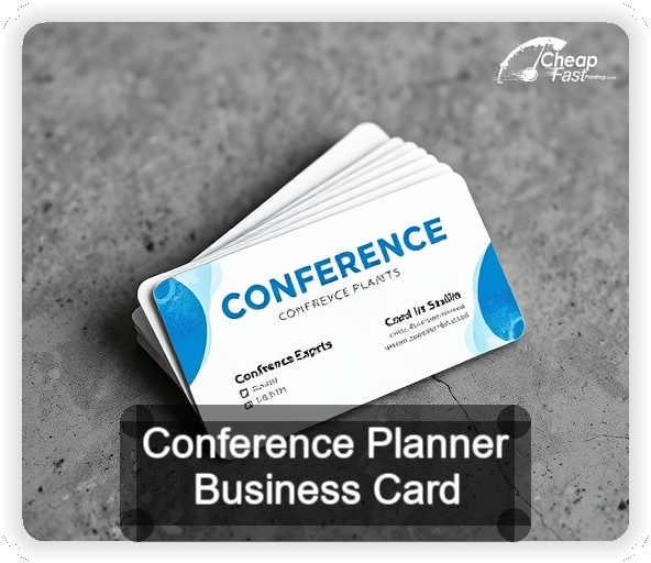Conference Planner business card design sample