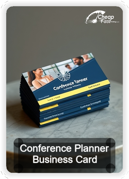 Conference Planner business card design sample