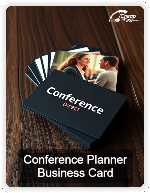 Conference Planner business card design sample