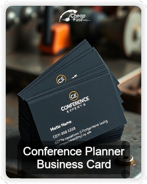 Conference Planner business card design sample