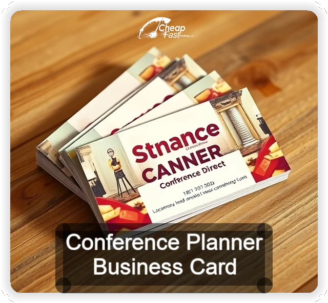 Conference Planner business card design sample