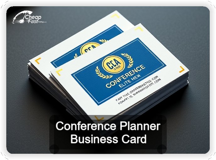 Conference Planner business card design sample