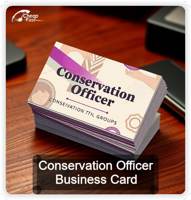 Conservation Officer business card design sample