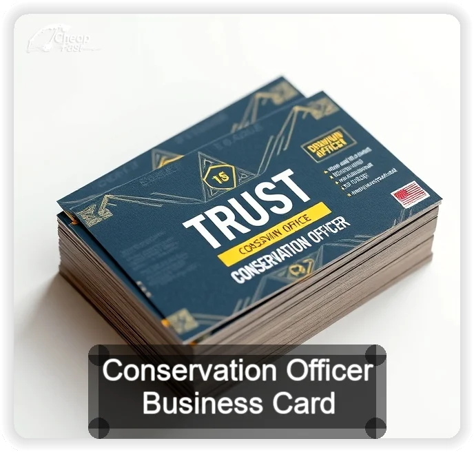 Conservation Officer business card design sample