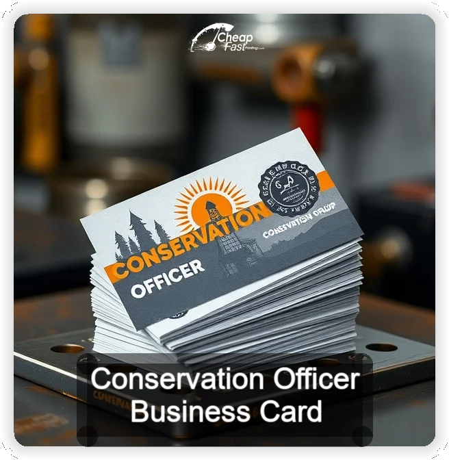 Conservation Officer business card design sample