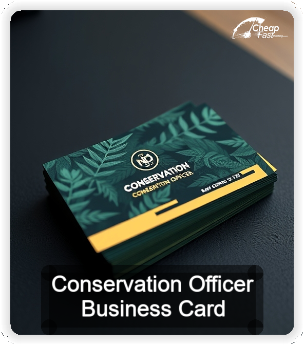 Conservation Officer business card design sample