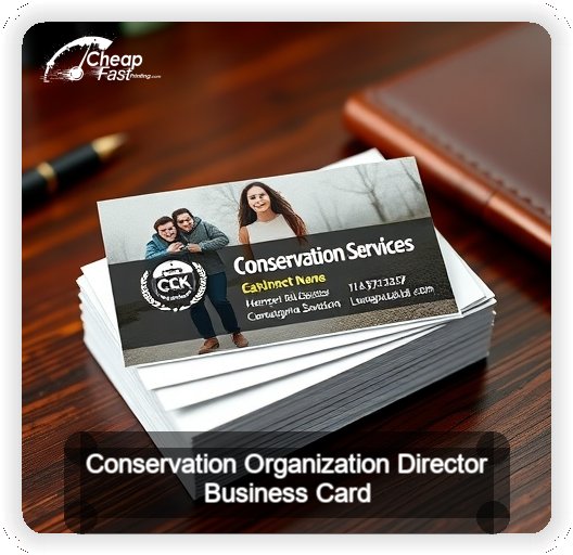 Conservation Organization Director business card design sample