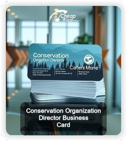 Conservation Organization Director business card design sample
