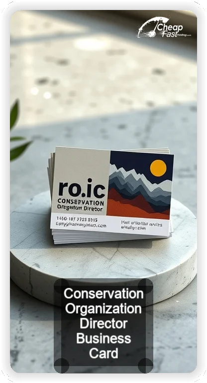 Conservation Organization Director business card design sample