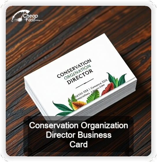 Conservation Organization Director business card design sample
