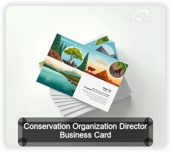 Conservation Organization Director business card design sample