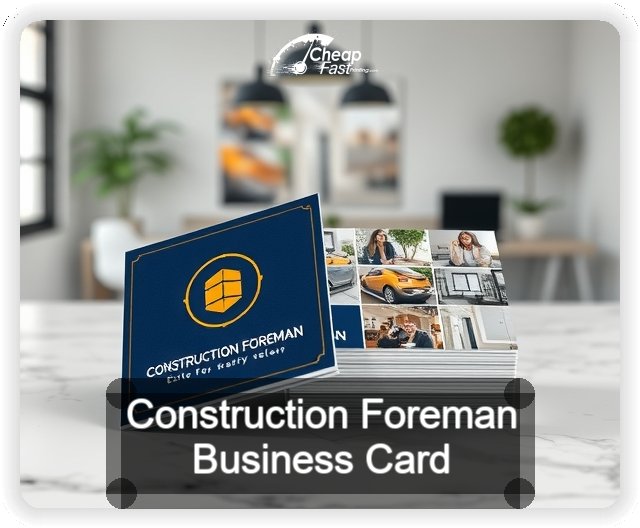 Construction Foreman business card design sample