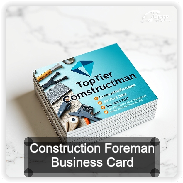 Construction Foreman business card design sample