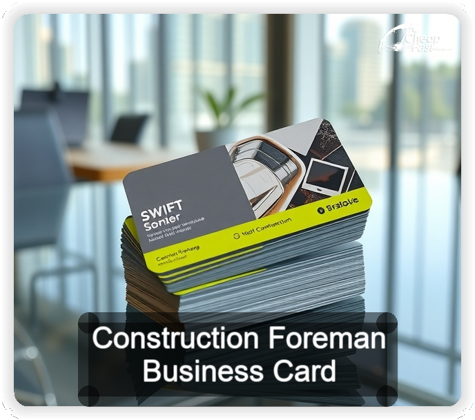 Construction Foreman business card design sample
