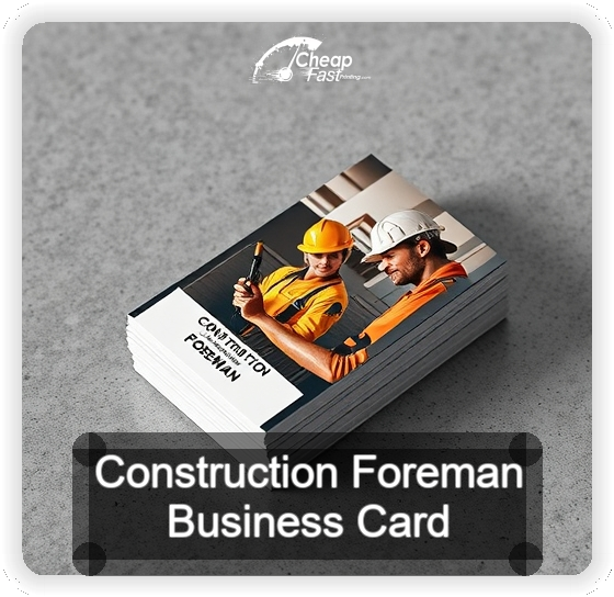 Construction Foreman business card design sample