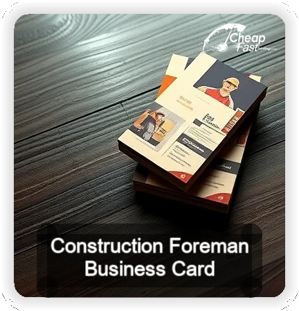 Construction Foreman business card design sample