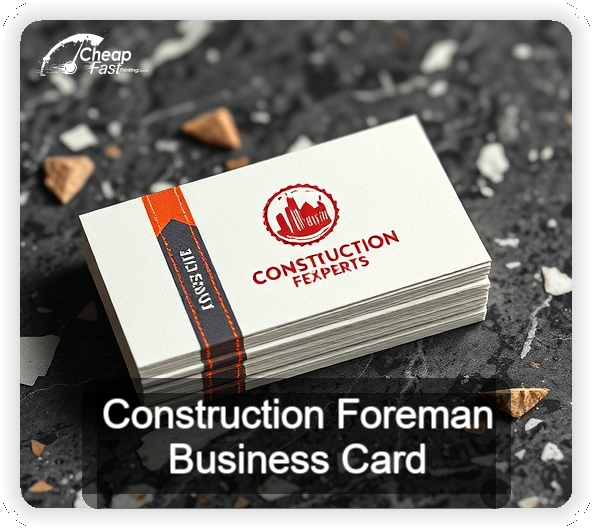 Construction Foreman business card design sample