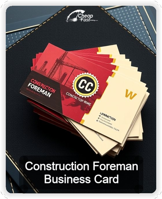 Construction Foreman business card design sample