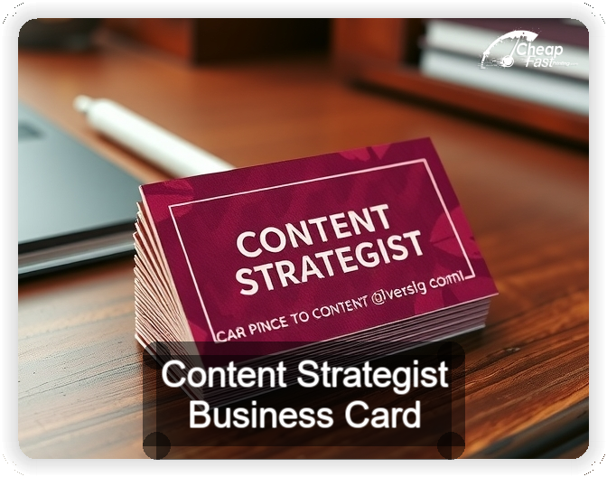 Content Strategist business card design sample