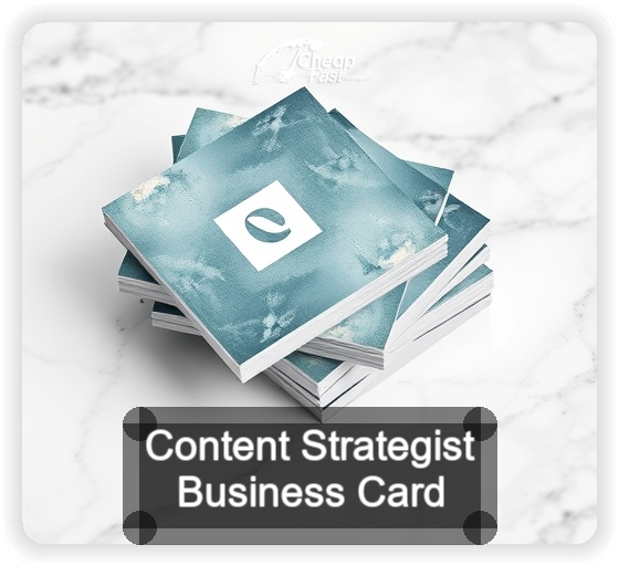 Content Strategist business card design sample