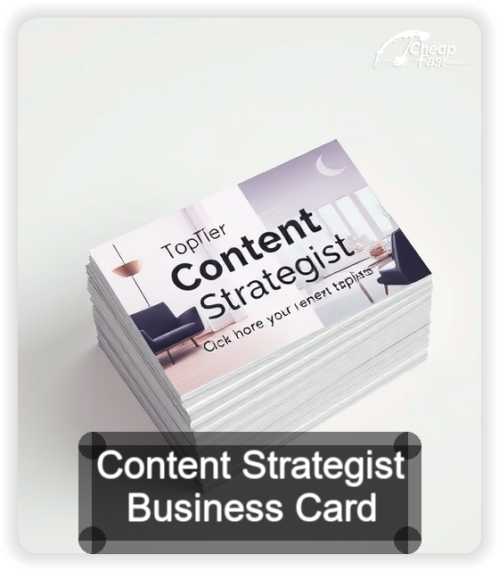 Content Strategist business card design sample