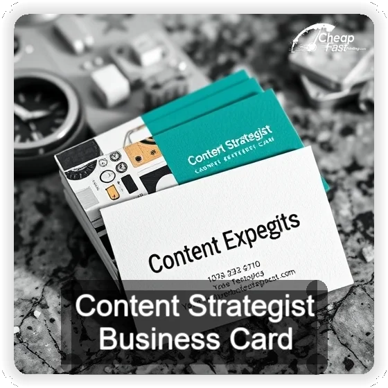 Content Strategist business card design sample