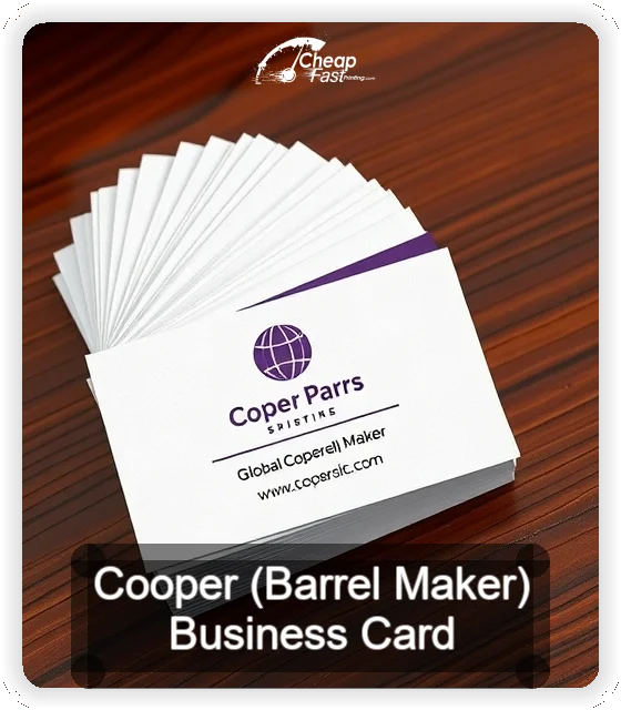 Cooper Barrel Maker business card design sample
