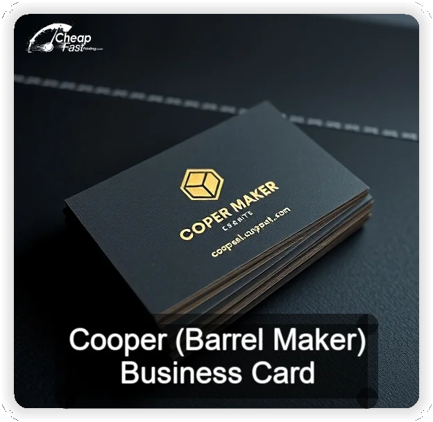Cooper Barrel Maker business card design sample