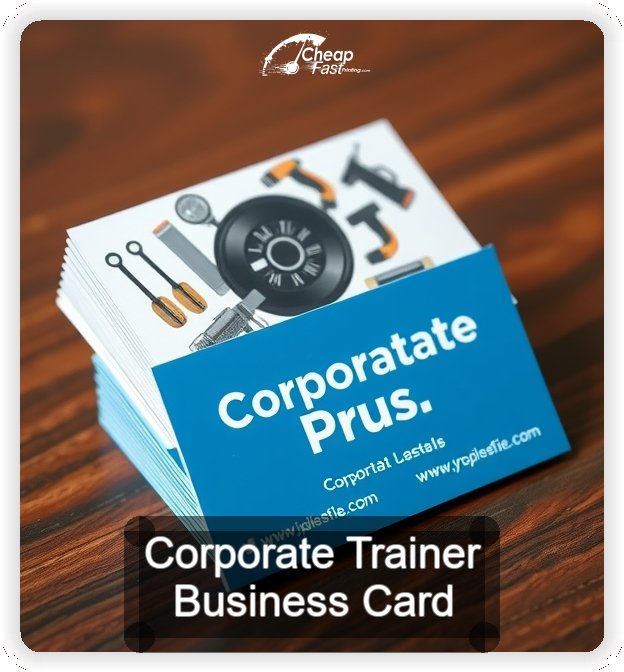 Corporate Trainer business card design sample